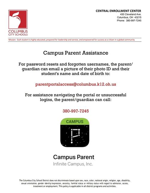 Campus Parent Assistance - English